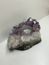Load image into Gallery viewer, Amethyst Crystal tea light candle holder