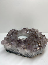 Load image into Gallery viewer, Amethyst Crystal tea light candle holder