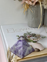 Load image into Gallery viewer, Amethyst pyramid - paper weight or unique display piece