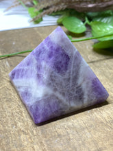 Load image into Gallery viewer, Amethyst pyramid - paper weight or unique display piece