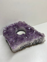 Load image into Gallery viewer, Amethyst Crystal tea light candle holder