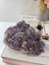 Load image into Gallery viewer, Amethyst Crystal tea light candle holder