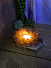 Load image into Gallery viewer, Amethyst Crystal tea light candle holder