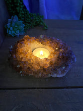 Load image into Gallery viewer, Amethyst Crystal tea light candle holder