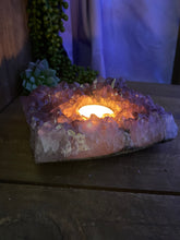 Load image into Gallery viewer, Amethyst Crystal tea light candle holder