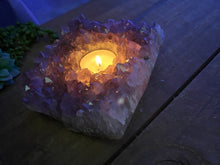 Load image into Gallery viewer, Amethyst Crystal tea light candle holder
