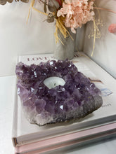 Load image into Gallery viewer, Amethyst Crystal tea light candle holder