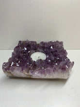 Load image into Gallery viewer, Amethyst Crystal tea light candle holder