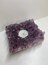 Load image into Gallery viewer, Amethyst Crystal tea light candle holder
