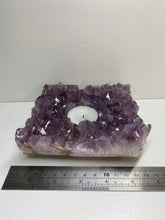 Load image into Gallery viewer, Amethyst Crystal tea light candle holder