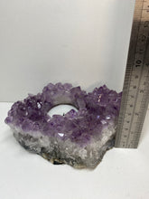 Load image into Gallery viewer, Amethyst Crystal tea light candle holder