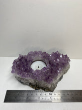 Load image into Gallery viewer, Amethyst Crystal tea light candle holder
