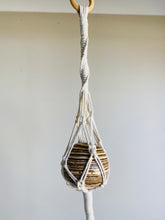 Load image into Gallery viewer, Aragonite sphere Macrame wall or ceiling hanging - hanging crystal