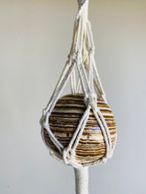 Load image into Gallery viewer, Aragonite sphere Macrame wall or ceiling hanging - hanging crystal