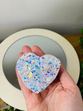 Load image into Gallery viewer, Aura Quartz crystal cluster love heart