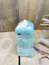 Load image into Gallery viewer, Blue Aragonite Tower Obelisk