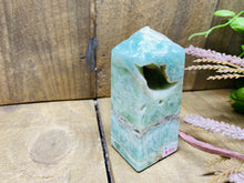 Load image into Gallery viewer, Blue Aragonite Tower Obelisk