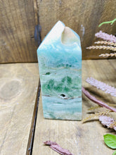 Load image into Gallery viewer, Blue Aragonite Tower Obelisk