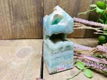 Load image into Gallery viewer, Blue Aragonite Tower Obelisk