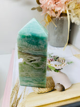 Load image into Gallery viewer, Blue Aragonite Tower Obelisk