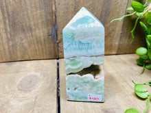 Load image into Gallery viewer, Blue Aragonite Tower Obelisk