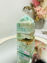 Load image into Gallery viewer, Blue Aragonite Tower Obelisk