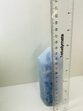 Load image into Gallery viewer, Blue Calcite natural stone tower -  home décor or unique bedroom display