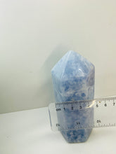 Load image into Gallery viewer, Blue Calcite natural stone tower -  home décor or unique bedroom display