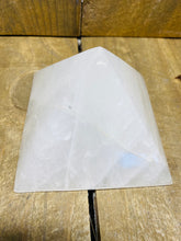 Load image into Gallery viewer, Clear Quartz pyramid, paper weight or unique display piece