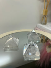 Load image into Gallery viewer, Clear Quartz pyramids - paper weight or unique display piece