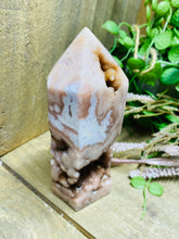 Load image into Gallery viewer, Flower Agate tower obelisk