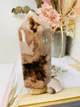 Load image into Gallery viewer, Flower Agate tower obelisk