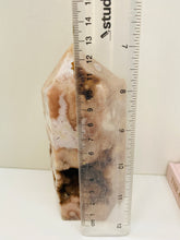 Load image into Gallery viewer, Flower Agate tower obelisk