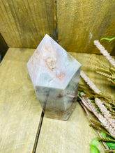 Load image into Gallery viewer, Flower Agate tower obelisk