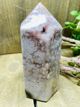Load image into Gallery viewer, Flower Agate tower obelisk