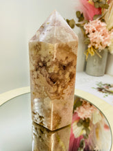 Load image into Gallery viewer, Flower Agate tower obelisk