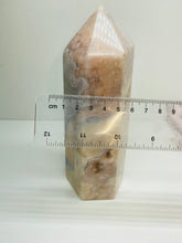 Load image into Gallery viewer, Flower Agate tower obelisk