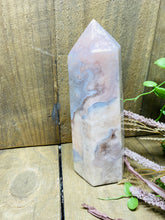 Load image into Gallery viewer, Flower Agate tower obelisk