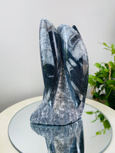 Load image into Gallery viewer, Freestanding Fossil Orthoceras statute