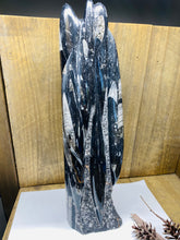 Load image into Gallery viewer, Freestanding Fossil Orthoceras statute