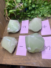 Load image into Gallery viewer, Green Calcite semi polished points