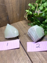 Load image into Gallery viewer, Green Calcite semi polished points