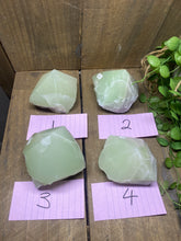 Load image into Gallery viewer, Green Calcite semi polished points