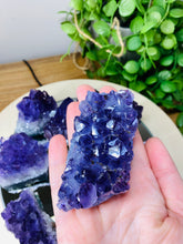 Load image into Gallery viewer, Small Amethyst Crystal cluster -  home décor or unique table piece