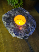 Load image into Gallery viewer, Sodalite tea light Candle Holders, natural stone / crystal