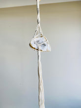 Load image into Gallery viewer, Quartz Crystal Geode Macrame - hanging crysal