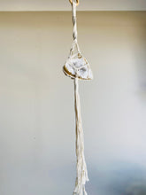 Load image into Gallery viewer, Quartz Crystal Geode Macrame - hanging crysal