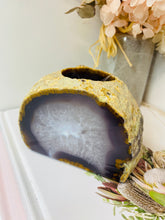 Load image into Gallery viewer, Natural Agate tea light Candle Holder (natural stone / crystal), home decor