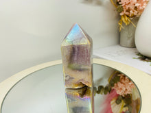 Load image into Gallery viewer, Titanian coated Amethyst tower