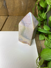 Load image into Gallery viewer, Titanian coated Amethyst tower